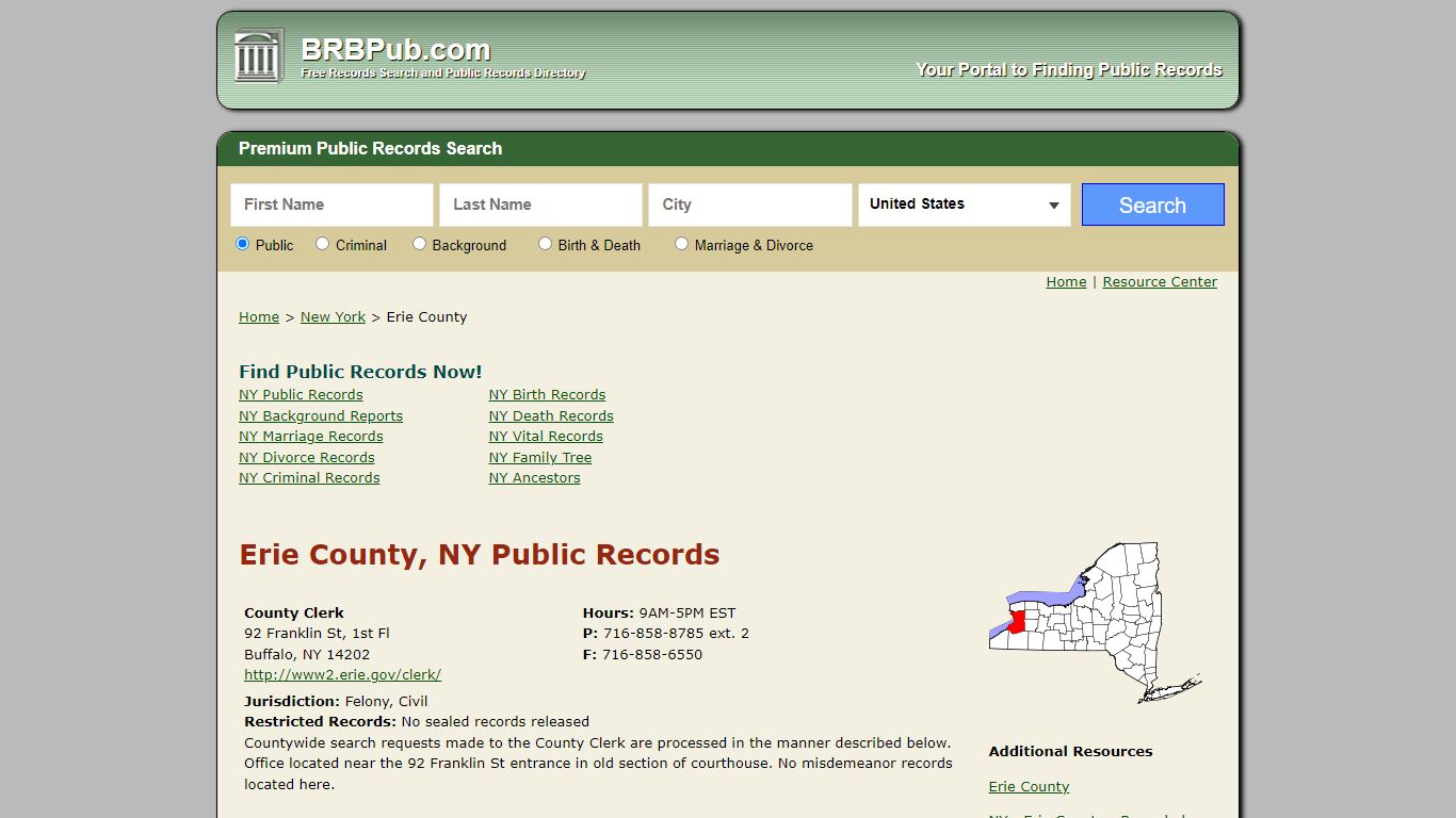 Erie County Public Records | Search New York Government ...