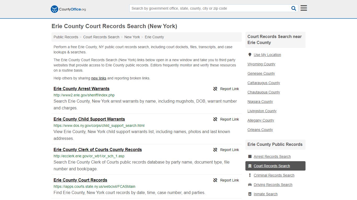 Court Records Search - Erie County, NY (Adoptions ...